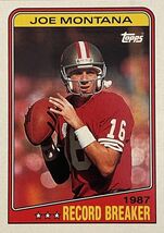 1988 Topps - Joe Montana* Card #4 - NFL San Francisco 49&#39;ers -Record Bre... - $2.21