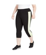 Ideology Womens Plus 1X Barbell Black Green Stretchy Cropped Leggings NW... - €17,06 EUR