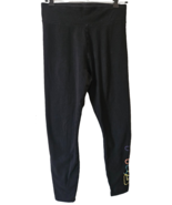 FILA Womens Leggings Pants Size Medium Black Cotton / Spandex Elastic Wa... - $16.27 CAD