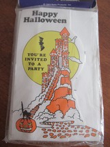 16 Vintage 1993 Betta Halloween Invitations Party Haunted Castle Bat Cat Witch - £9.92 GBP