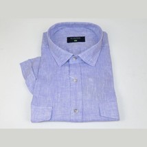 Men's Ciazzo Turkey 100% Linen Breathable Shirt Short Sleeves #Linen 65 Lavender image 6