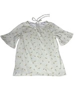 LC Lauren Conrad Top Womens Medium Striped Lemons Bell Sleeves C01 - $433.14 MXN