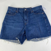 New Old Navy Womens Slouchy Straight Jean Shorts Size 10 High Rise Blue ... - £11.65 GBP