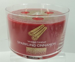 Yankee Candle 18 oz 3-Wick Scented Christmas Candle - Sparkling Cinnamon - New - £19.01 GBP