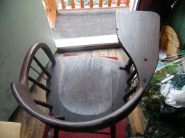 Vintage Child&#39;s Wooden School Chair with Connected Desk - $150.00