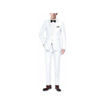 Men Renoir  Tuxedo Two Button Notch Formal with Satin Lapel trims 201-6 White image 8