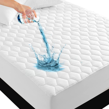 Mattress Bed Cover Waterproof Quilted Fitted Matress Pad Protector Deep Pocket - £31.47 GBP+