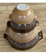 Vtg PYREX Woodland Mixing Bowls Cinderella Nesting 441 442 443 444 Compl... - £94.60 GBP