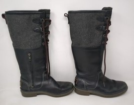 UGG Women&#39;s Elsa 1005578 Black Round Toe Mid-Calf Snow Boots Size 5.5 - £46.43 GBP