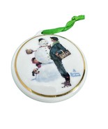 Norman Rockwell Christmas Ornament &quot;Snow Sculpturing&quot; Snowman Porcelain ... - €9,81 EUR