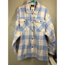 HFX Ladies Shirt Jacket Shacket Women’s Blue Pink Flannel Plaid Size XXL... - $371.56 MXN