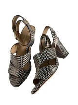 Antonio Melani Womens Sandals Broodey Size 6 M Snake Printed Leather Shoes - $39.59