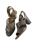 Antonio Melani Womens Sandals Broodey Size 6 M Snake Printed Leather Shoes - £31.15 GBP