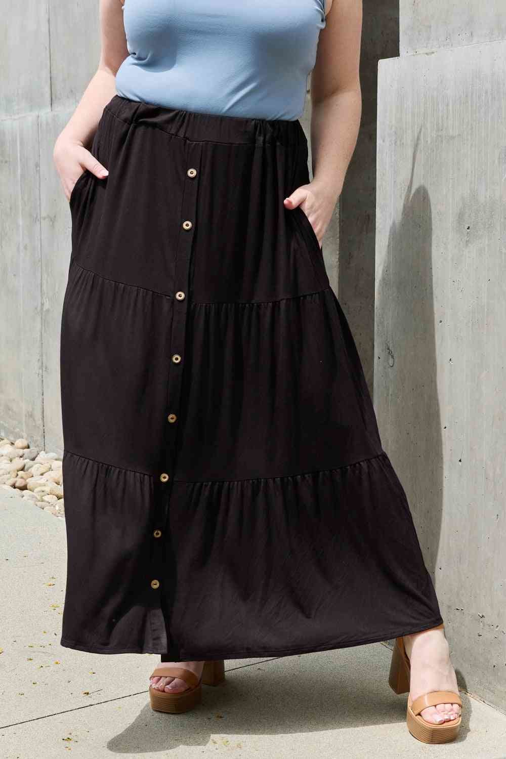 Primary image for Heimish So Easy Full Size Solid Maxi Skirt