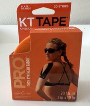 KT Tape Kinesiology Therapeutic Tape Pro Precut Strips Blaze Orange 20 EA - $10.84