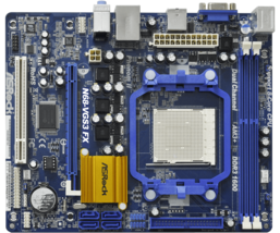 As Rock N68-VGS3 Fx Socket AM3+/AM3 DDR3 8GB Micro Atx - £55.34 GBP