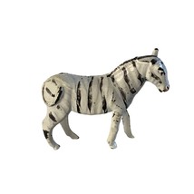 Vintage Zebra Metal Stamped Japan 1&quot; tall - £19.98 GBP