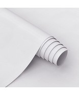 Homease Solid White Wallpaper 24 X 196 Inch Thick Matte White Contact Paper - £33.46 GBP