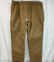 Carhartt Mens 44 x 30 Flannel Lined Original Dungaree Fit Brown Pants B111 - £20.03 GBP