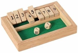  Wooden 9# Shut The Box Game - Mini Travel Set - Funny Family, party boa... - £9.89 GBP