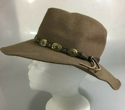 Trapper Jack Mens S Brown Wool Fedora Hat Made in USA - £23.10 GBP