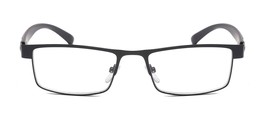 1 Pack Mens Rectangular Metal Frame Reading Glasses Spring Hinge Readers Black - £6.35 GBP