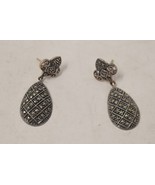 Judith Jack Sterling Silver in Marcasite Earrings Drop Dangle L - $92.78 CAD