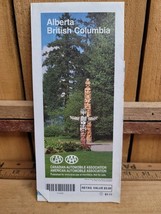 1992 AAA CAA Alberta British Columbia Vintage Street Map  - $236.14 MXN