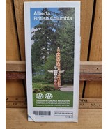1992 AAA CAA Alberta British Columbia Vintage Street Map  - $16.76 CAD