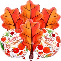 , Happy Thanksgiving Balloons - Large 27 Inch, Pack Of 6 | Thanksgiving Foil Bal - $21.99