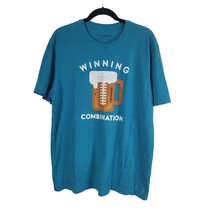Life Is Good Crusher Tee L Mens Blue Beer Short Sleeve Crew Neck Pullove... - $20.00