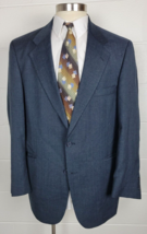 Travel Smith Mens Blue Polyester Linen Blend Sport Coat Jacket 42R - £23.60 GBP