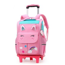 Student Hig capacity School bags Rolling Backpacks wheeled bag kids Trol... - £108.85 GBP