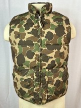 VTG Browning Mens Down Filled Puffer Vest Brown Green Duck Camo Print Me... - £78.24 GBP