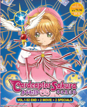 Anime Dvd Cardcaptor Sakura Vol.1-92 End + 2 Movie + 2 Sp English Dubbed Reg All - £29.37 GBP