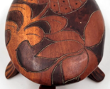Hand Carved Wooden Turtle Tortoise Shaped Dish Jewelry Trinket Coin Box ... - $18.00
