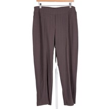 Picadilly Fashions Stretch Pants L Womens Brown Ribbed Long Casual Athle... - $19.66