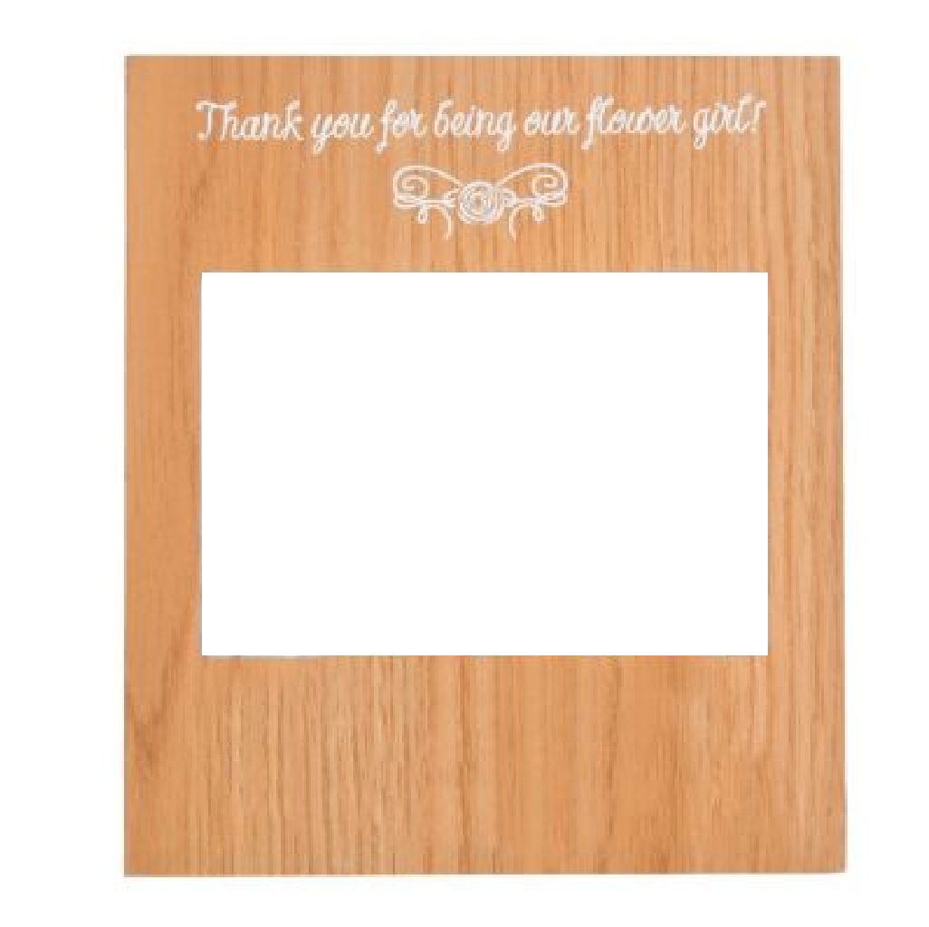 NEW Flower Girl Wedding Party Gift Picture Frame wood holds 4 x 6 inch photo - $9.95