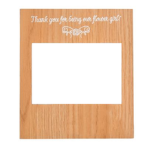NEW Flower Girl Wedding Party Gift Picture Frame wood holds 4 x 6 inch photo - £7.86 GBP