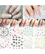 10Pcs Women Decal 3D Design Beauty Nail Art Stickers Transfer Decoration... - £9.18 GBP