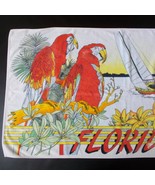 Busch Gardens Beach Towel Florida Souvenir Parrots Sailboat Flowers 1980s - £21.78 GBP