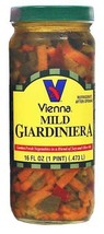 Vienna Brand Mild or Hot Giardiniera, 2-Pack 16 oz Jars - £26.74 GBP