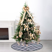 NEW! Christmas Tree Skirt: Dark Blue Plaid - £23.58 GBP
