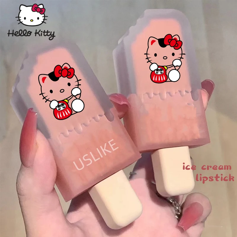 Hello Kitty Cosmetic Makeup Kawaii Ice Cream Lip Mud Matte Velvet Lip Gloss - £11.53 GBP