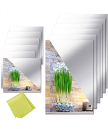 NEW 6&quot; x 6&quot; and 6&quot; x 9&quot; 12 Pieces Self Adhesive Acrylic Mirror Sheets No... - £12.65 GBP