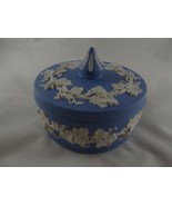Vintage Wedgwood Jasperware Pale Blue Trinket Box 5&quot; x 4&quot; - $50.08 CAD