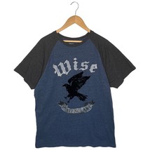 Wizarding World Of Harry Potter Shirt Mens XL Wise Ravenclaw Raglan Tee Blue - $19.79