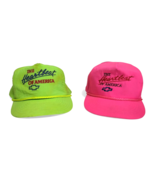 Vintage Chevrolet Chevy 1980&#39;s Heartbeat of America Trucker Hats Neon Pi... - $39.59