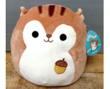 Squishmallow SAWYER The Squirrel With Acorn Plush 11&#39;&#39; - New With Tag - £31.89 GBP