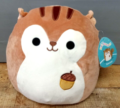 Squishmallow SAWYER The Squirrel With Acorn Plush 11&#39;&#39; - New With Tag - £31.96 GBP